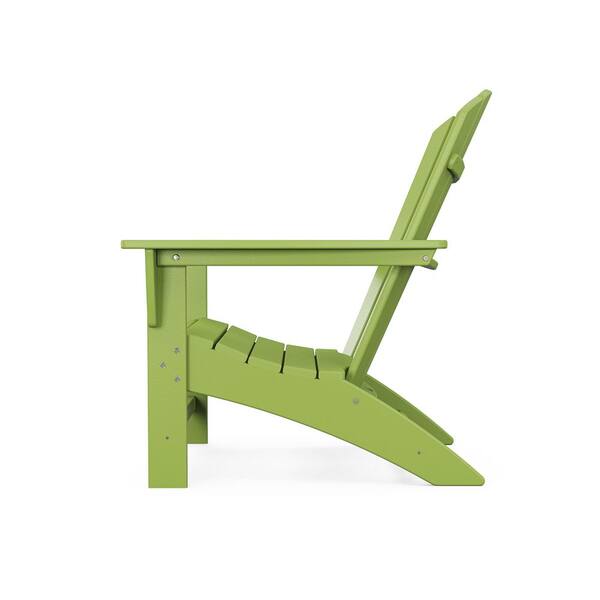 POLYWOOD Grant Park Traditional Curveback Lime Plastic Outdoor