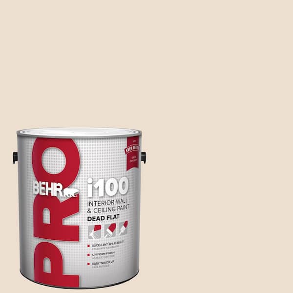 1 gal. #W-F-120 Natural Linen Dead Flat Interior Paint