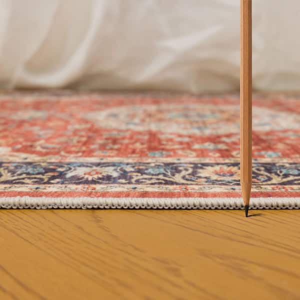 Vintage Living Room Soft Rug 9 ft. x 12 ft. Red Area Rug
