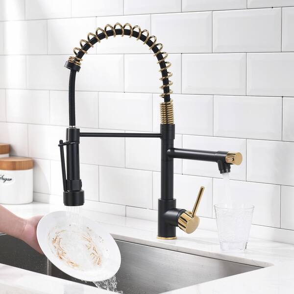 Trinsic Single-Handle Pull-Down Sprayer Kitchen Faucet with MagnaTite  Docking in Champagne Bronze