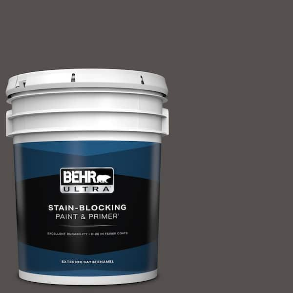 BEHR ULTRA 5 gal. #790F-7 Dark Cavern Satin Enamel Exterior Paint & Primer