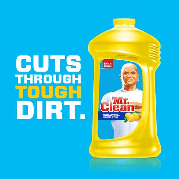 Mr. Clean 128 oz. Summer Citrus Scent Multi-Surfaces Antibacterial  All-Purpose Cleaner (2-Pack) 079168938799 - The Home Depot