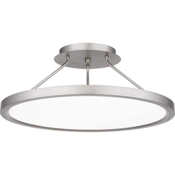 Quoizel Outskirts 20 in. Brushed Nickel LED Semi-Flush Mount