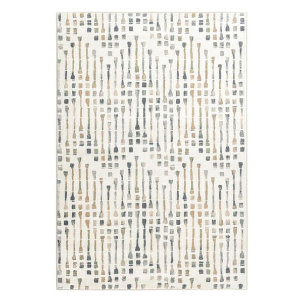 Riverstone Janga 5 ft. 3 in. x 7 ft. 6 in. Soft White Area Rug