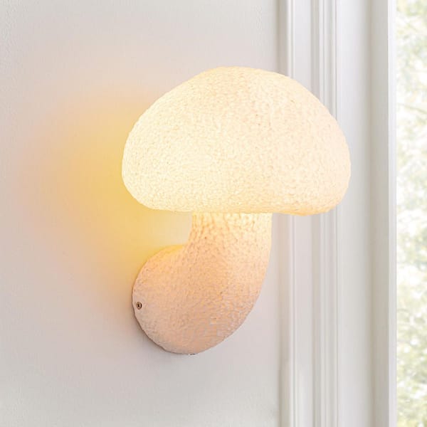 Rennnsan Elise Contemporary Glam 7.87 in. 1-Light Beige Mushroom
