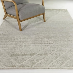 Cicely Grey 8 ft. x 10 ft. Geometric Area Rug