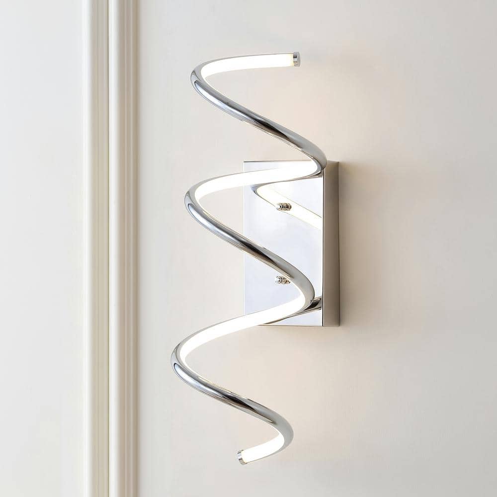 Scribble 20.5" Chrome Modern LED Vanity Wall Sconce