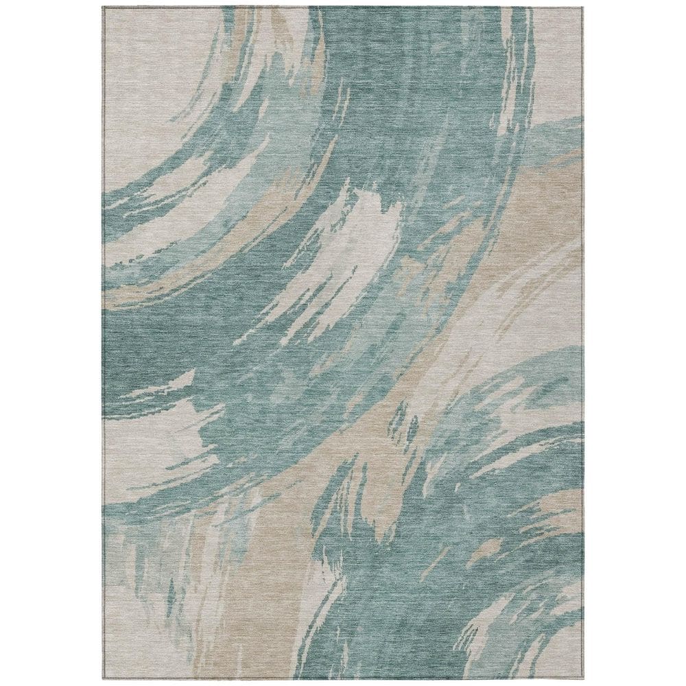 Chantille Machine Washable Indoor/Outdoor Abstract ACN2957 Turquoise 3 ft. x 5 ft. Area Rug price history on PriceWatchPro