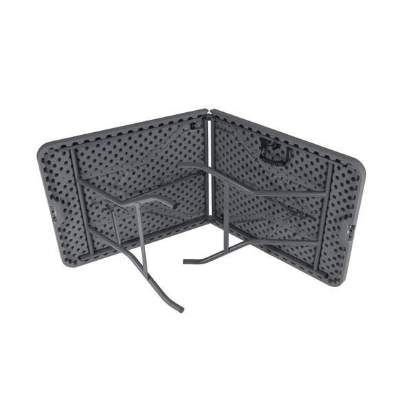Byliable Folding Grill Table 5ft with Blow Molding and Iron Mesh