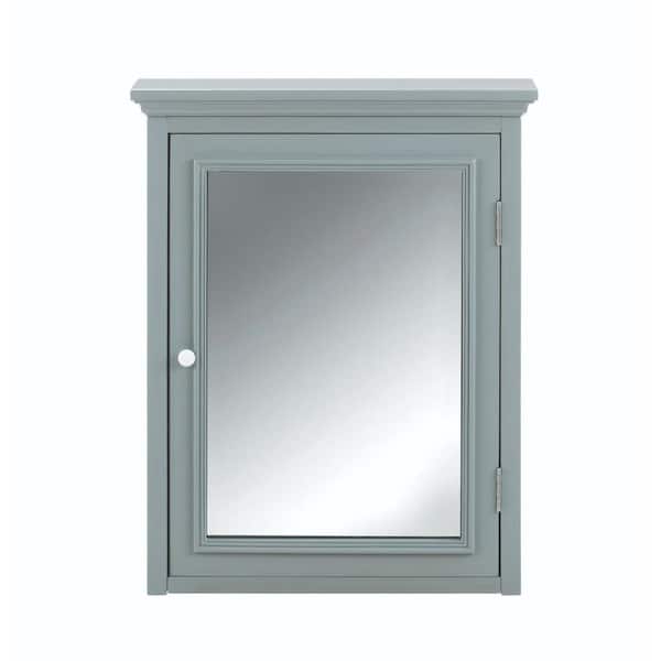 Home Decorators Collection Fremont 24 in. W x 30 in. H x 6-1/2 in. D Framed Surface-Mount Bathroom Medicine Cabinet in Grey