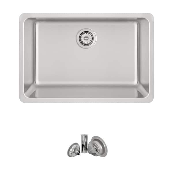Dual Mount 27 inch Stainless Steel Single Bowl 18 Gauge Kitchen Sink