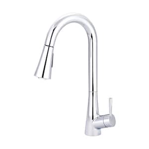 i2 Single-Handle Pull-Down Sprayer Kitchen Faucet with Bell Shaped Sprayer in Polished Chrome