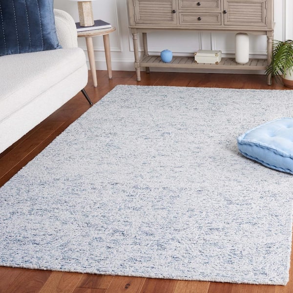 Ebony Light Blue/Ivory 6 ft. x 9 ft. Floral Area Rug