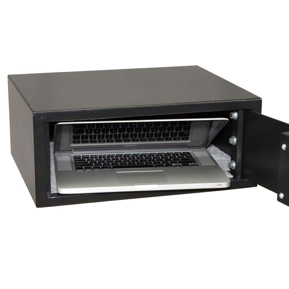 Black Medium Low Profile Steel Security Safe with Digital Lock
