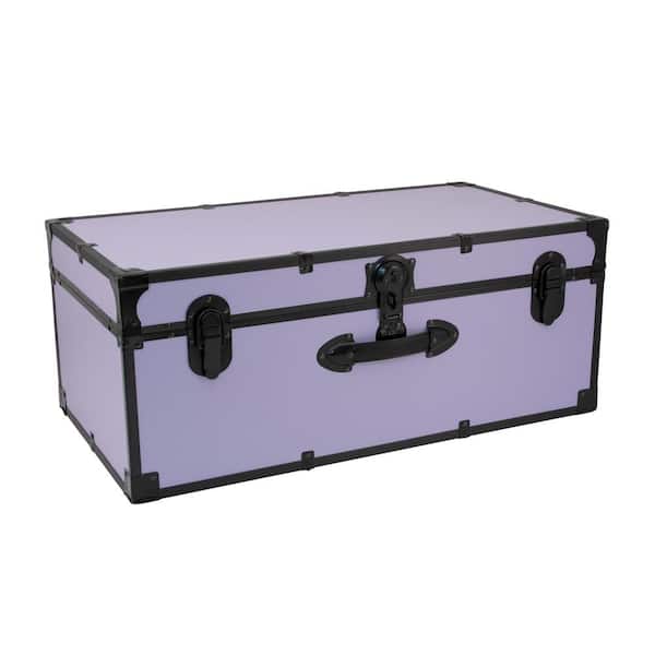 Unbranded Seward Classic 32 in. x 13.25 in. x 17.75 in. Trunk with Lock, Lilac