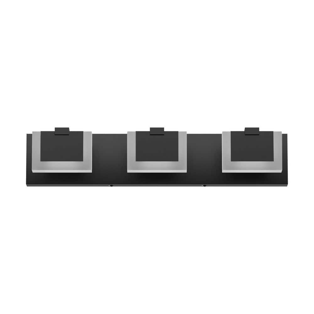 22 in. 3-Light Black Modern Dimmable LED Vanity Light 6000K Mirror Light price history on PriceWatchPro