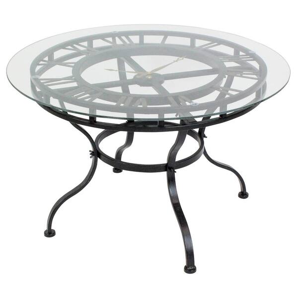 Aspire Home Accents Kyndal Gray Cocktail Table with Clock