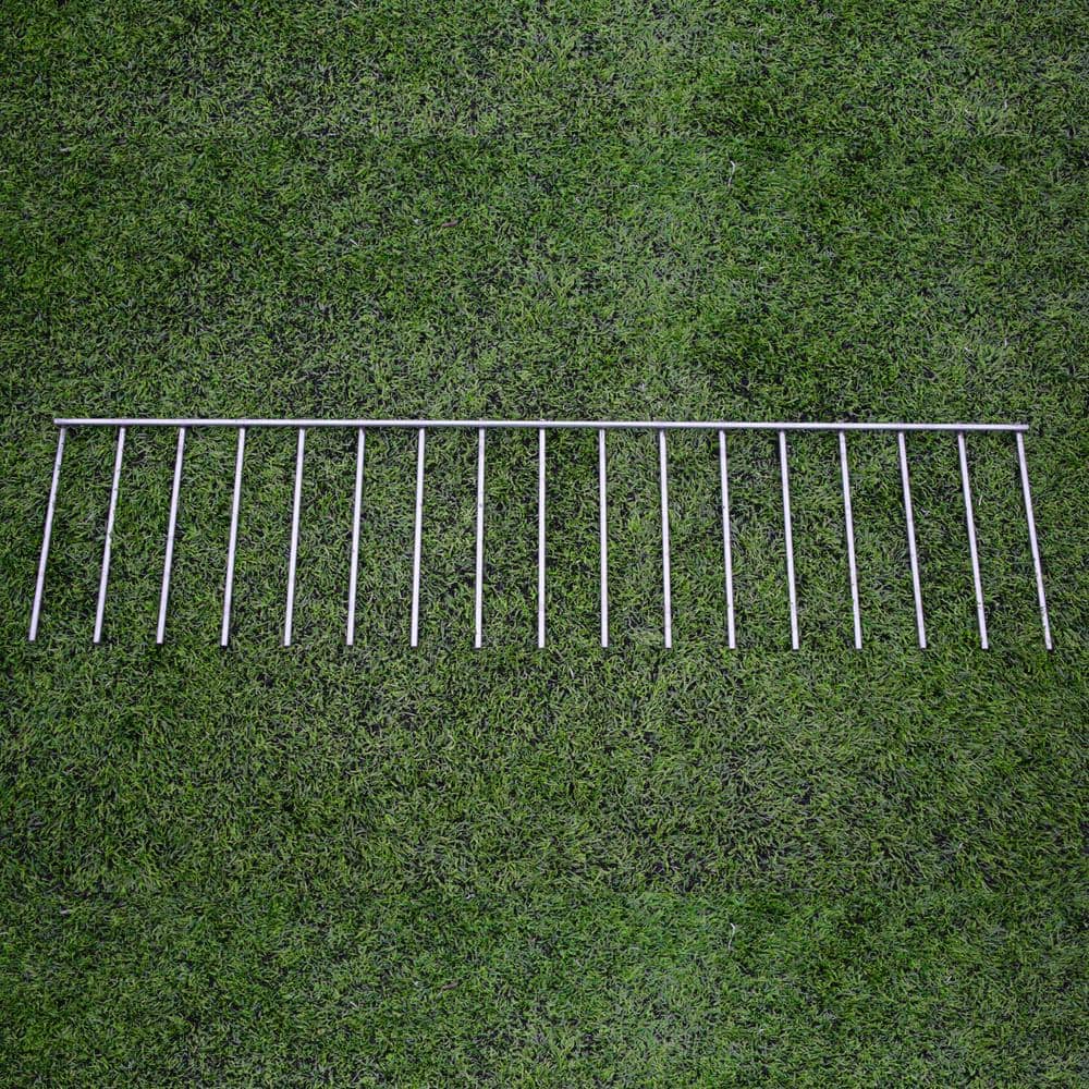 Silver Galvanized Steel No-Dig Fence Panels for Small Pets, 25-Pack
