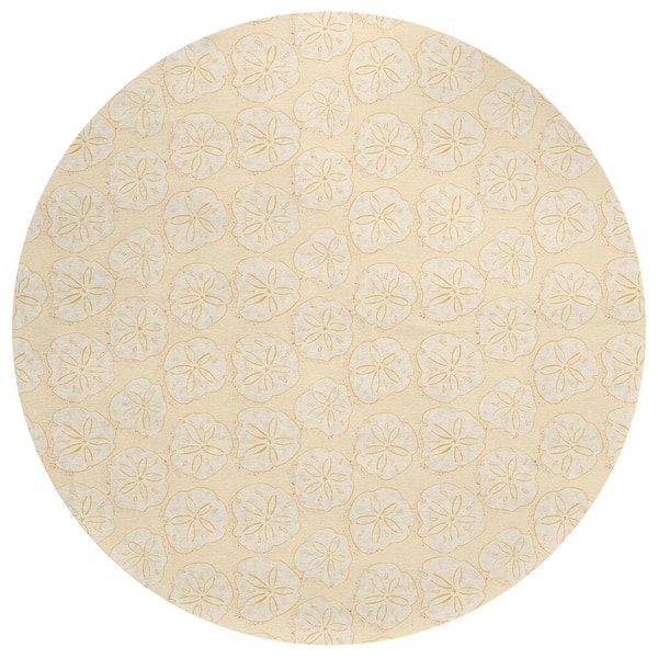 Addison Rugs Surfside Ivory 8 ft. x 8 ft. Geometric Indoor/Outdoor Area Rug