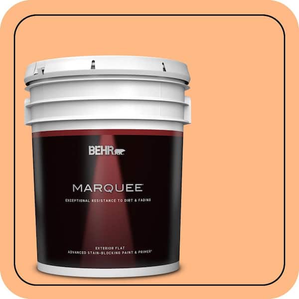 BEHR MARQUEE 5 gal. #250B-4 Coral Gold Flat Exterior Paint & Primer