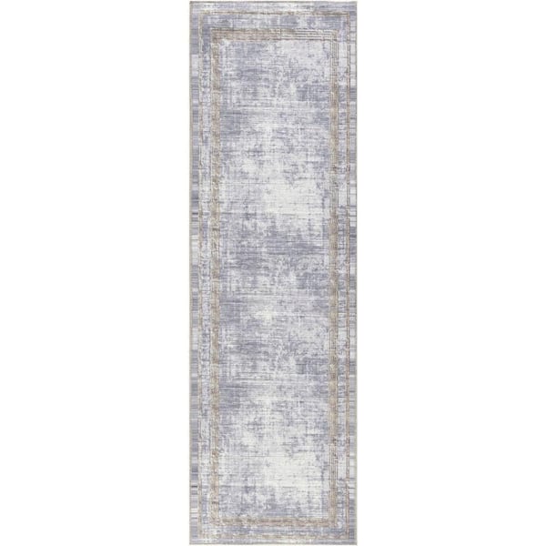Daydream Silver 2 ft. x 8 ft. Contemporary Runner Area Rug