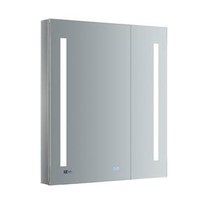 Tiempo 30 in. W x 36 in. H Recessed or Surface Mount Medicine Cabinet with LED Lighting and Mirror Defogger