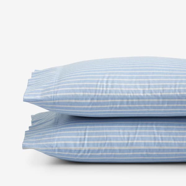 The Company Store Company Cotton Spring Vine Blue/Beige Standard Cotton Pillowcases (Set of 2)