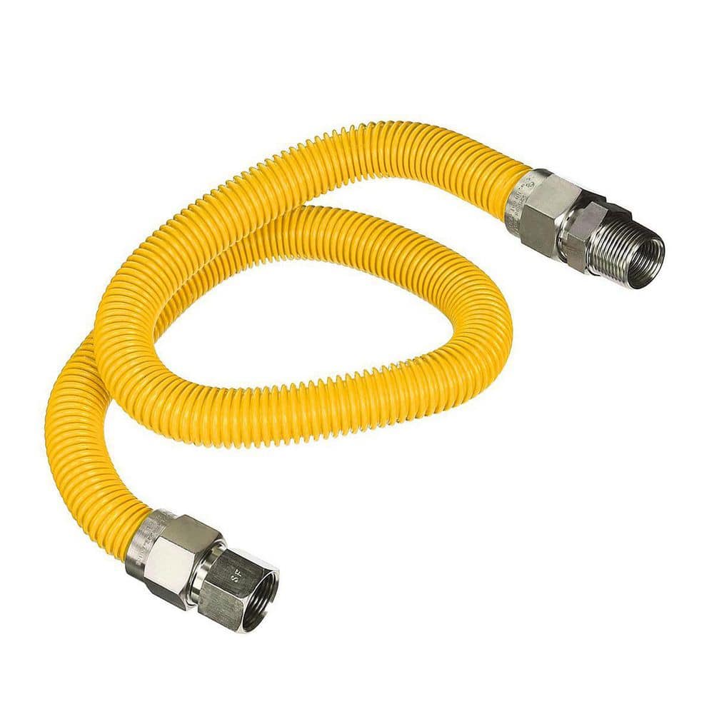 18 in. Flexible Gas Connector Yellow Coated Stainless Steel for Tankless Water Heater, 1 in. O.D. with 3/4 in. Fittings price history on PriceWatchPro