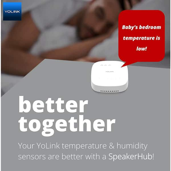 YoLink Smart Wireless Temperature/Humidity Sensor Wide Range (-22 to 158  degrees) Works with Alexa, 2 Pack - Hub Included YS8003-H2T - The Home Depot