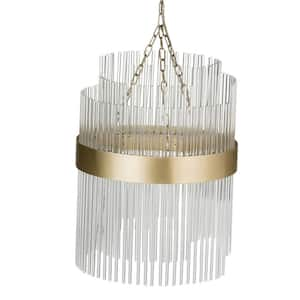 Joaquin 9-Light Chandelier Gold with Shades