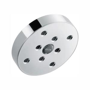 1-Spray Patterns 1.50 GPM 5.41 in. Wall Mount Fixed Shower Head with H2Okinetic in Chrome