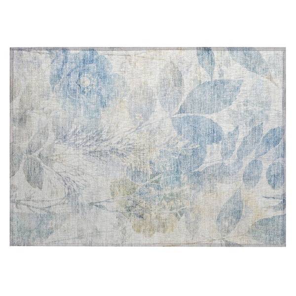 Chantille Machine Washable Indoor/Outdoor Abstract ACN2890 Sky 2 ft. x 3 ft. Accent Rug
