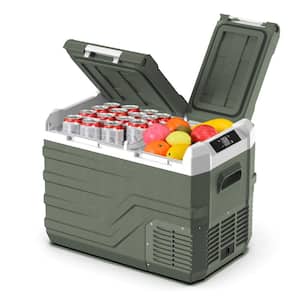 33 Qt. 12-Volt Car Refrigerator Dual Zone Car Fridge Freezer Electric Cooler Portable Fridge with Independent Control