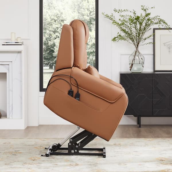 Lift Recliner Genuine Leather Recliner Spruce Spring Leopoldine