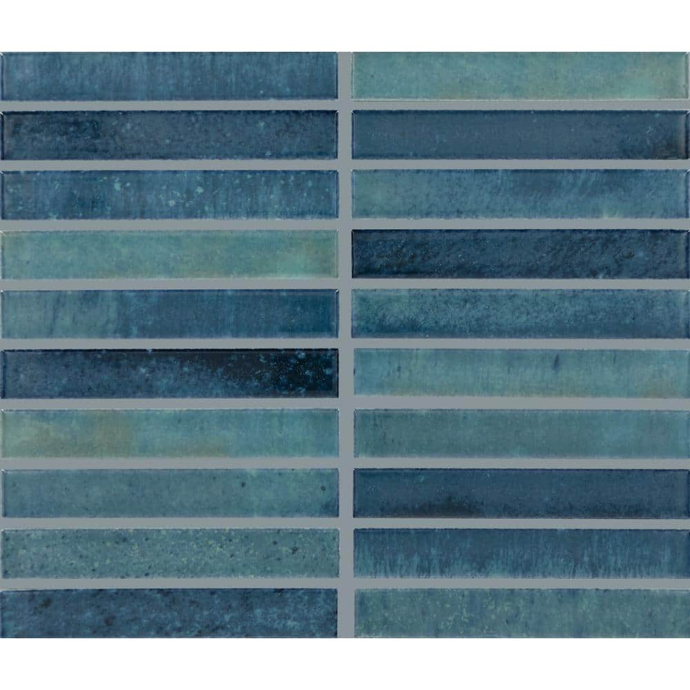 Miramo Aqua 2-1/2 in. x 3 in. Glossy Ceramic Straight Joint Mosaic Tile Sample price history on PriceWatchPro