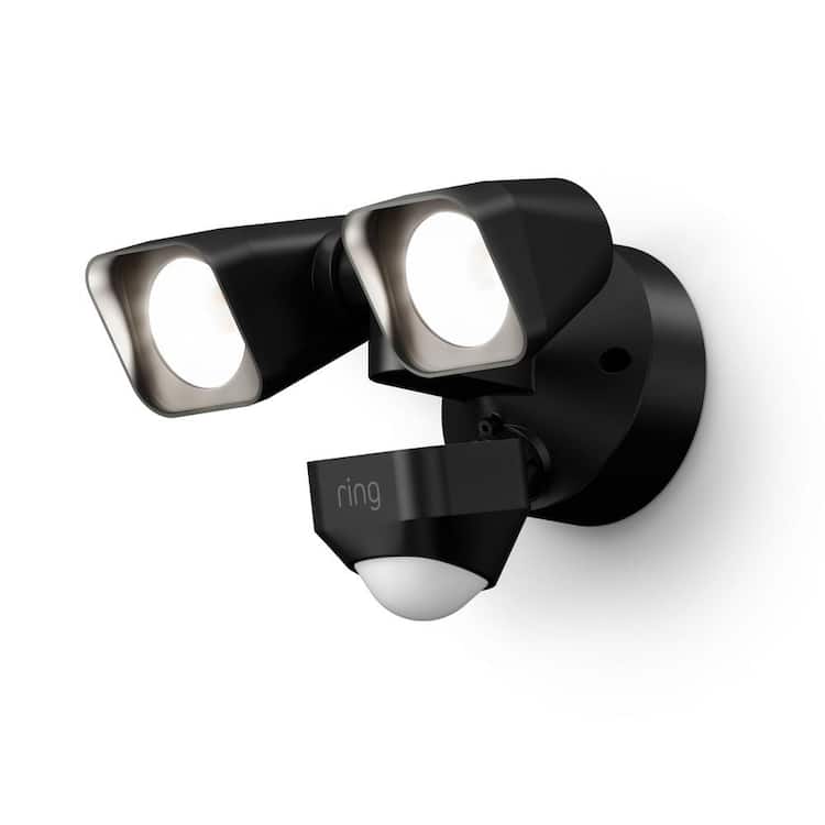 Ring Floodlight Wired - Outdoor Smart Lighting with Adjustable Motion Detection, Integrated LEDs, 2000 Lumens, Black