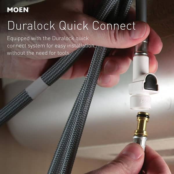 MOEN Inara Gold 16.67 in. H Touchless Pull Down Kitchen Sprayer
