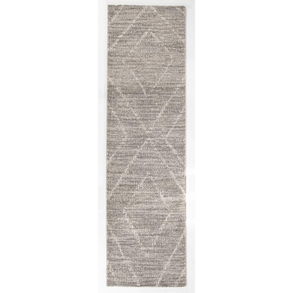 BALTA Siennea Taupe 2 ft. x 7 ft. Diamond Runner Rug