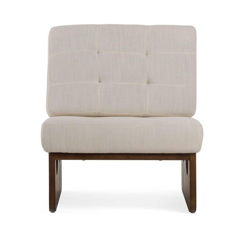 Modrest Kaylie Contemporary Off-White Fabric Side Chair