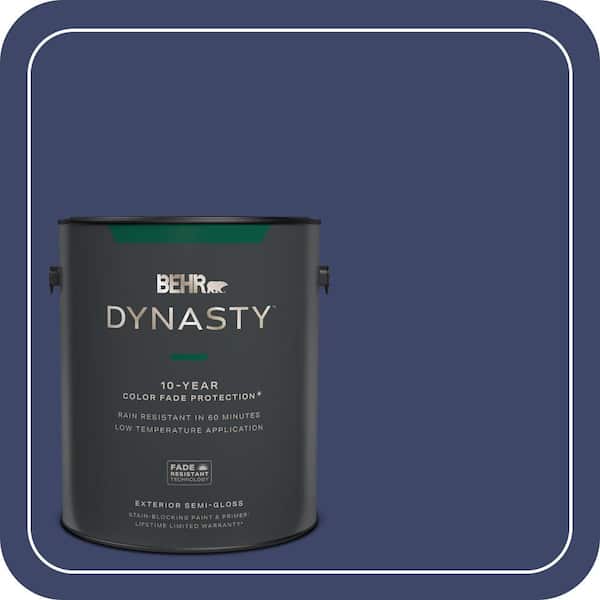 BEHR DYNASTY 1 gal. #S-H-620 Midnight Sky Semi-Gloss Exterior Stain-Blocking Paint & Primer