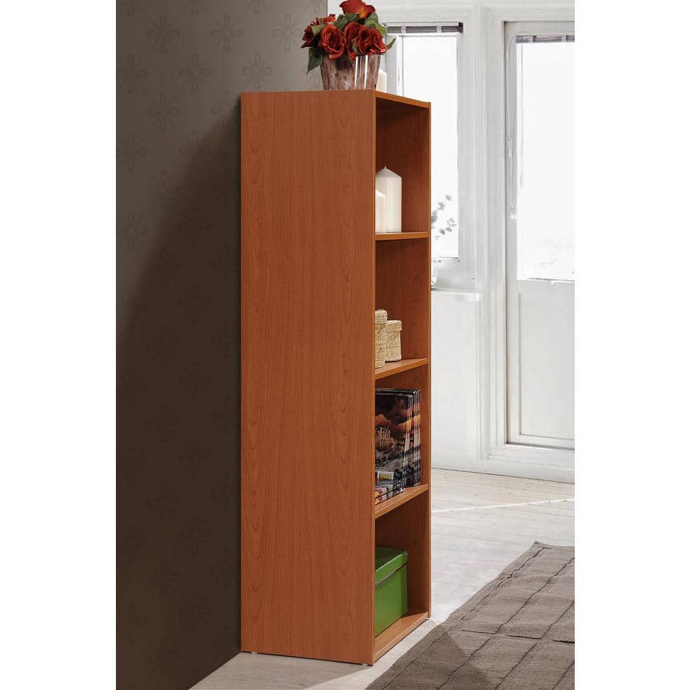 Cherry 4-Shelf Wooden Kids' Bookcase