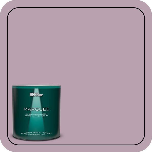 BEHR MARQUEE 1 qt. #S110-4 Highland Thistle One-Coat Hide Semi-Gloss Enamel Interior Paint & Primer