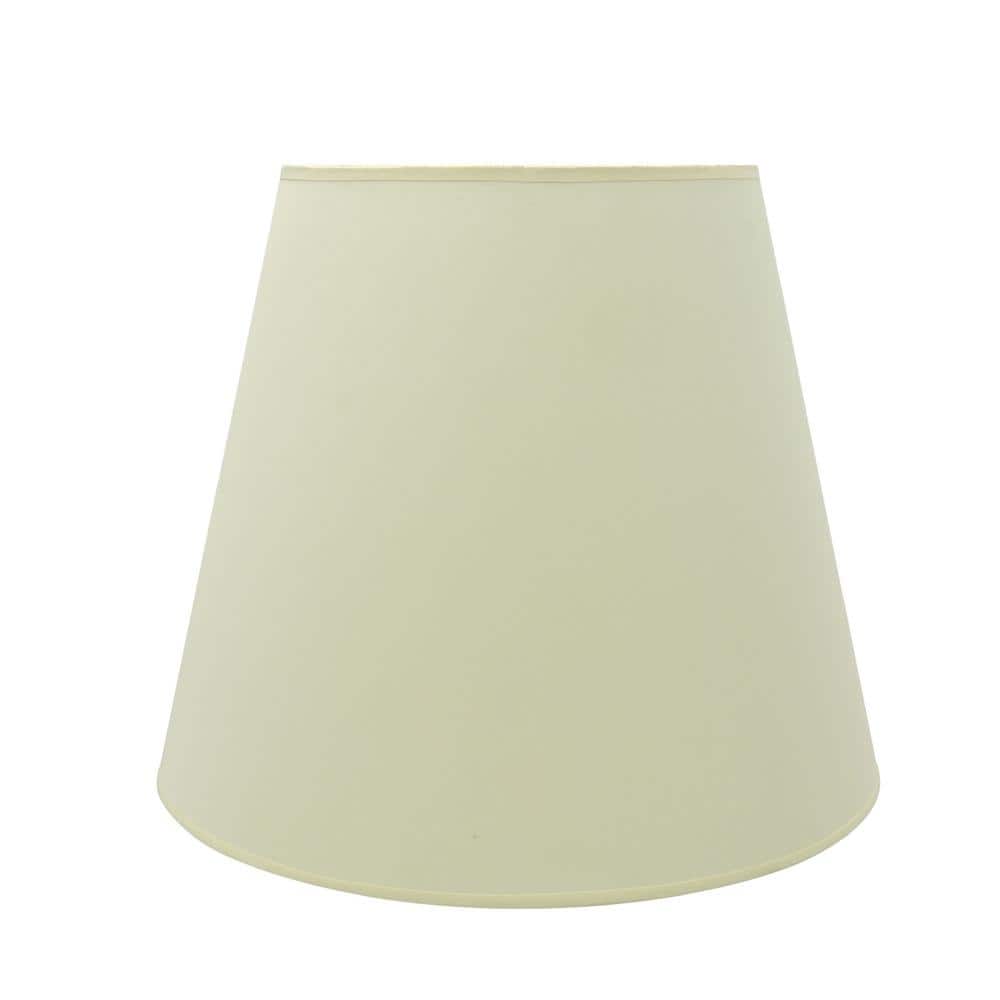 Ivory Cotton Empire Lamp Shade with Spider Construction