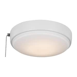 Dimmable 9 in. Matte White LED Ceiling Fan Light Kit