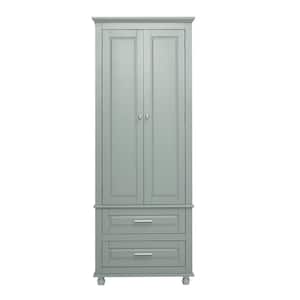 Ximuprmy 24 in. W x 16 in. D x 63 in. H Gray Freestanding Linen