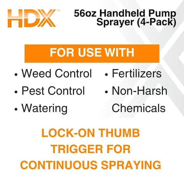 56 oz. Handheld Multi-Purpose Pump Sprayer (4-Pack)