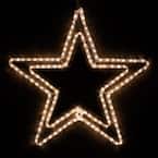 24 in. 148-Light LED Warm White 5 Point Classic Hanging Star