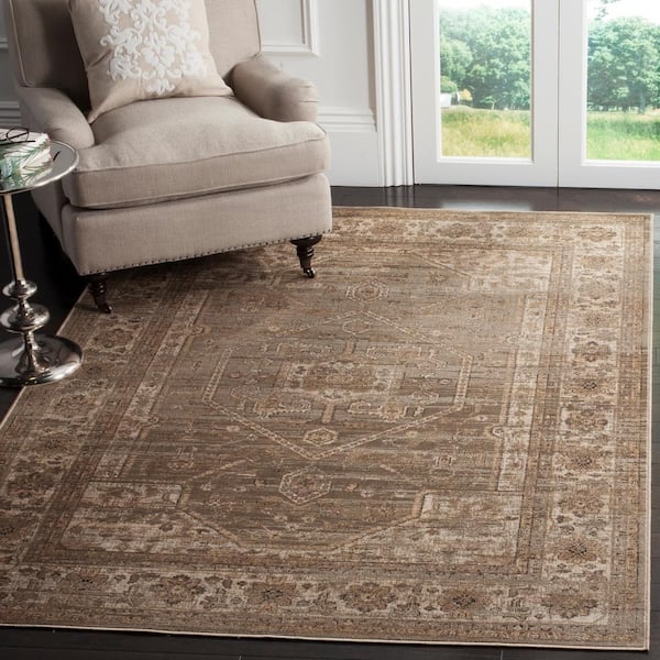 Vintage Mouse 7 ft. x 9 ft. Solid Border Area Rug