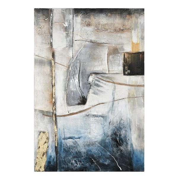 PRIVATE BRAND UNBRANDED Industrial Abstract Framed Canvas Transfer Nature Art Print 47.25 in. x 31.5 in.