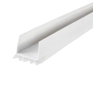 36 in. White Vinyl U-Shape Deny Slide-On Under Door Seal